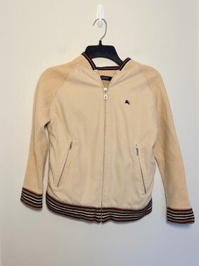 Burberry Black Label Wool Knit Zip Jacket Japan Exclusive Rare - Womens XS